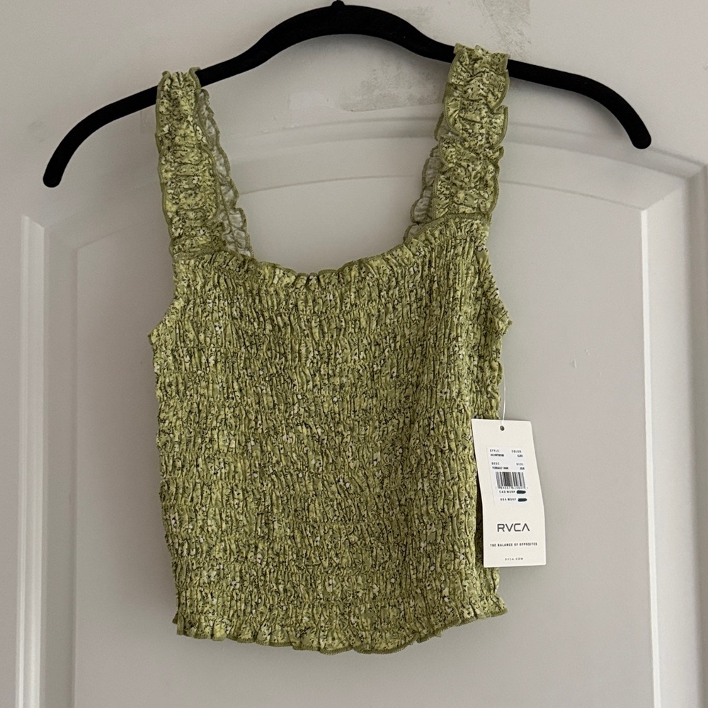 RVCA Women's Olive Smocked Tank Top